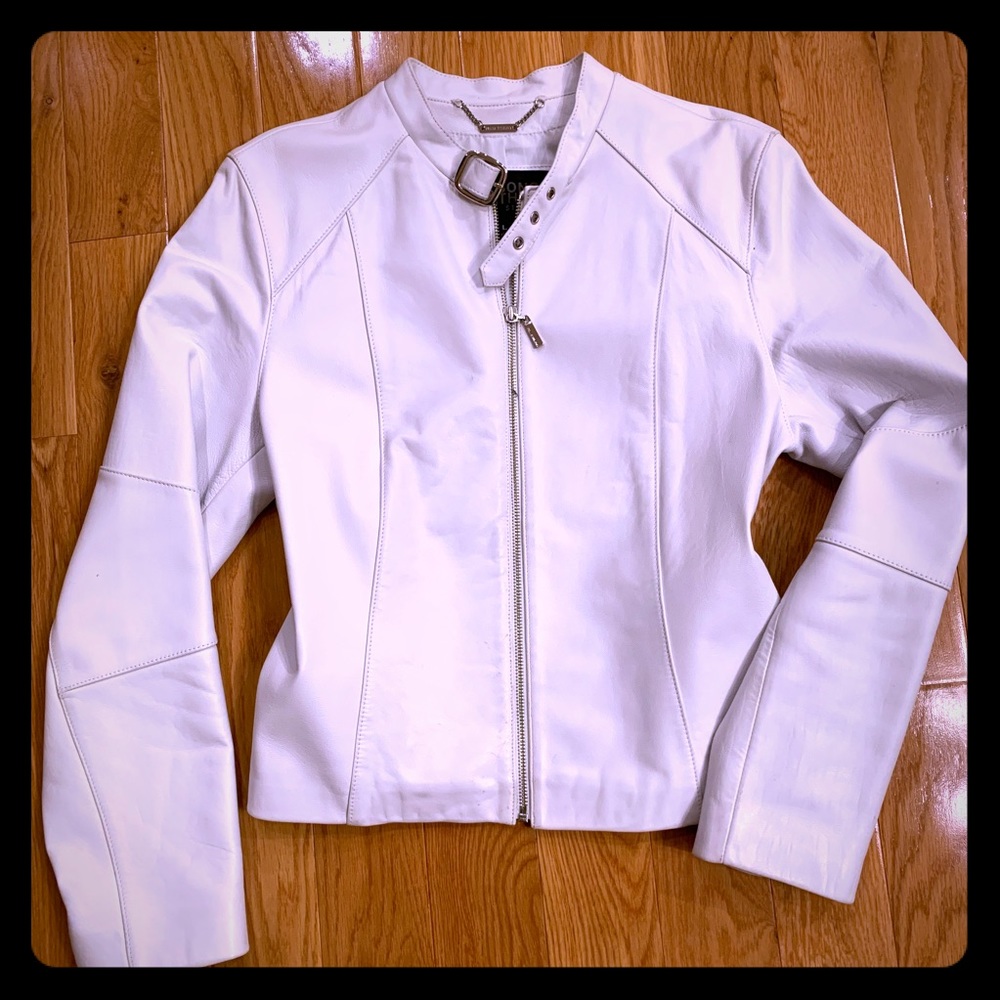 Wilson’s white genuine leather jacket
